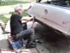 Wagon Repair--Jim grinding lower tailgate 031812.jpg