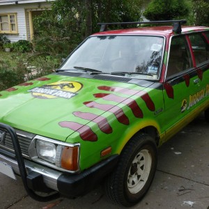 Jurassic Park Subaru Wagon