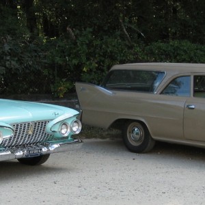 1961 (left) And 1960 Plymouth Suburban 2drs